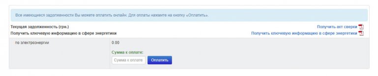 Оплата текущей задолженности при помощи платежной карты